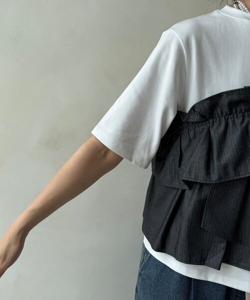 tシャツ 「WEB限定」ビスチェドッキングトップス レディース DouDou tシャツ 「WEB限定」ビスチェドッキングトップス