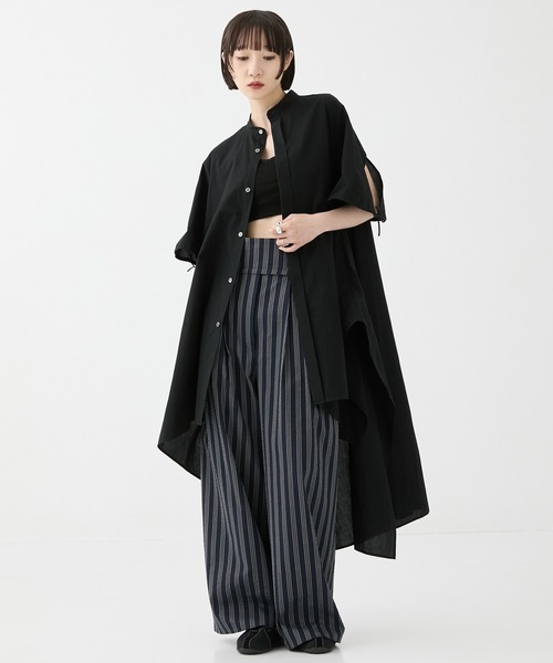 tシャツ 「FEMMENT/ファモン」「STUDIOUS別注」 Coボイルサッカーケープスリーブシャツ レディース FEMMENT tシャツ 「FEMMENT/ファモン」「STUDIOUS別注」 Co