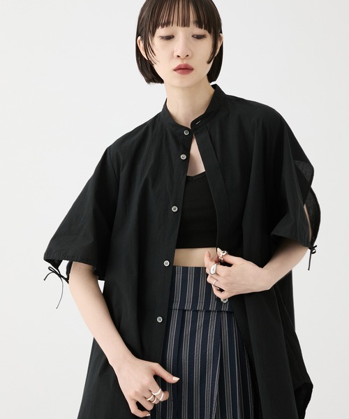 tシャツ 「FEMMENT/ファモン」「STUDIOUS別注」 Coボイルサッカーケープスリーブシャツ レディース FEMMENT tシャツ 「FEMMENT/ファモン」「STUDIOUS別注」 Co
