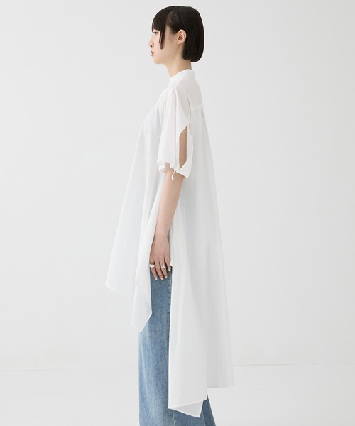 tシャツ 「FEMMENT/ファモン」「STUDIOUS別注」 Coボイルサッカーケープスリーブシャツ レディース FEMMENT tシャツ 「FEMMENT/ファモン」「STUDIOUS別注」 Co