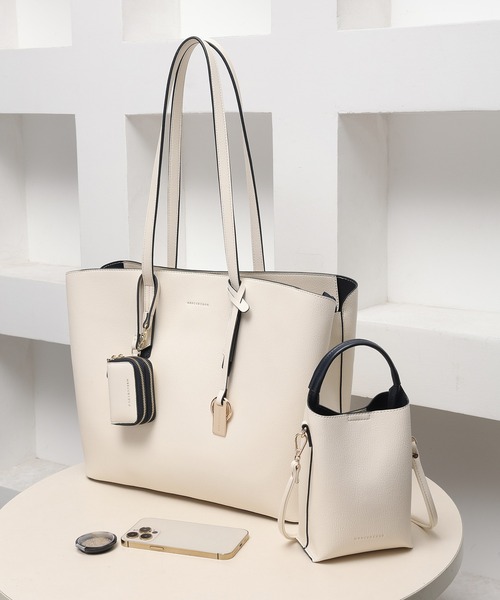 マーキュリーデュオ（MERCURYDUO ）/【MERCURYDUO】ラージトート スマートショルダー WFキーケース　三点セット MERCURYDUO（マーキュリーデュオ） トートバッグ 「MERCURYDUO