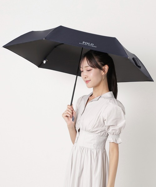 POLO RALPH LAUREN 折りたたみ傘 遮光100％ 晴雨兼用 折りたたみ