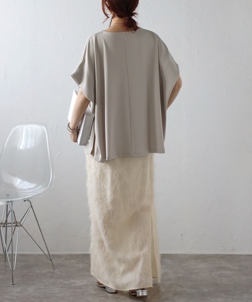 「＆HALF」 半袖カットソー FREE オリーブ レディース_画像7