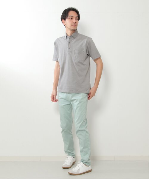 「IKKA LOUNGE」 半袖ポロシャツ X-LARGE グレー メンズ_画像2