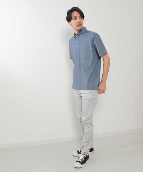 「IKKA LOUNGE」 半袖ポロシャツ X-LARGE グレー メンズ_画像8