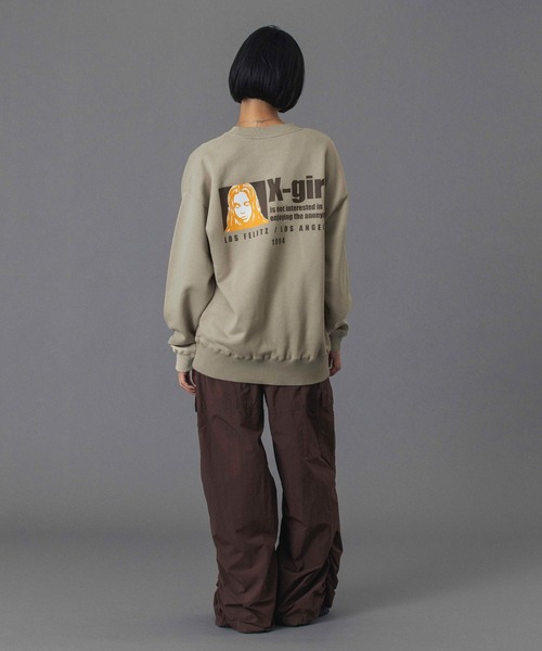 X-girl トレーナー スウェット ANONYMITY CREWNECK SWEAT TOP