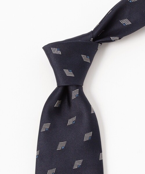 BEAMS F（ビームスF） ネクタイ シルク 小紋柄 ジャカード ネクタイ