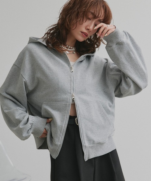 ad thie（アドティエ） パーカー ダブルジップ スウェットパーカー