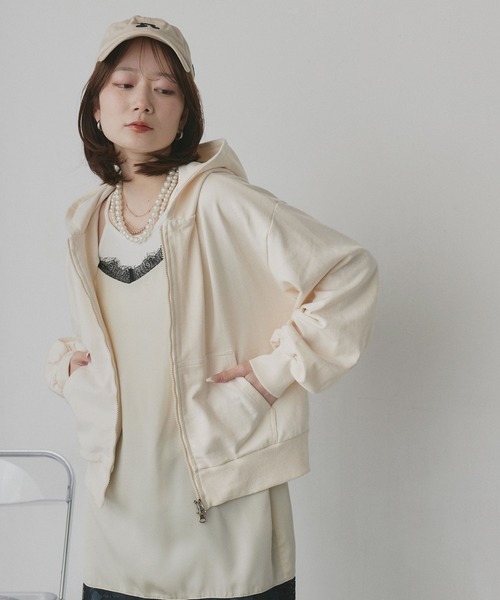 ad thie（アドティエ） uvカット パーカー ダブルジップ スウェット