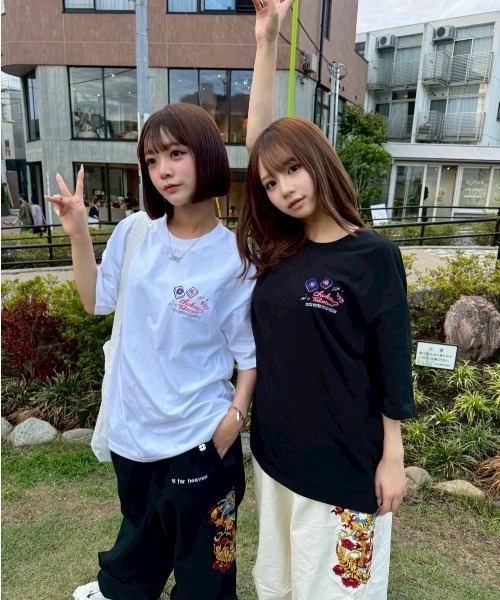 チュウカタヘタイ tシャツ 半袖 サンレモコラボTシャツ/白 レディース