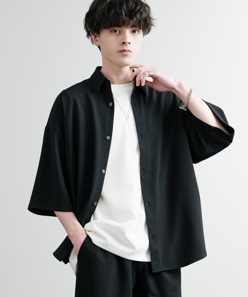 「Rocky Monroe」 7分袖シャツ M オフホワイト メンズ_画像7