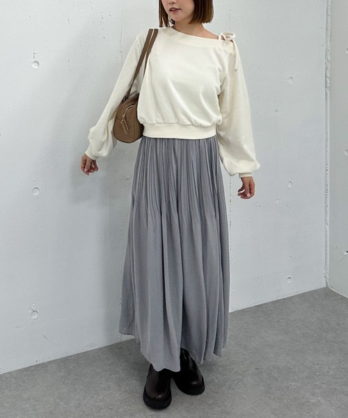 archives（アルシーヴ） スカート ランダムプリーツフレアスカート