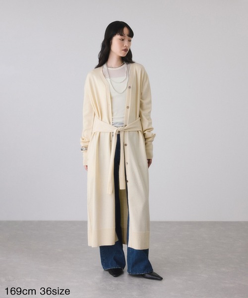 最終価格！アダムエロペ スリットニットロングベスト ノースリーブワンピース ADAM ET ROPE'（アダムエロペ）の「【WEB限定】リブスリットワンピース