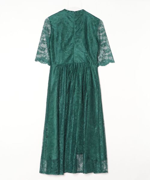 「AIMER」 レース半袖ワンピース M グリーン レディース_画像2