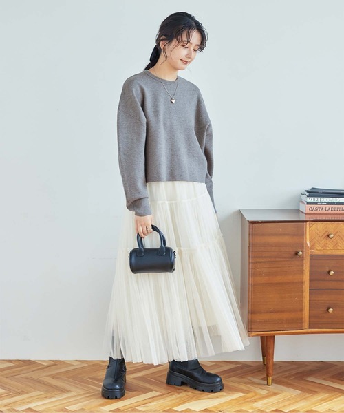 「titivate」 長袖ニット M ラベンダー レディース_画像7