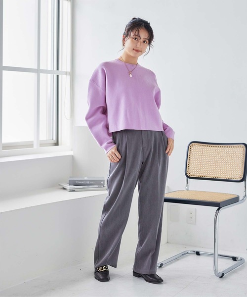 「titivate」 長袖ニット M ラベンダー レディース_画像8