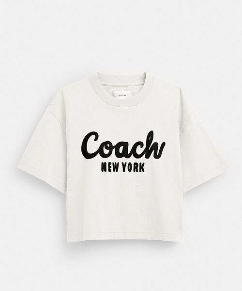 「COACH」 半袖Tシャツ MEDIUM ホワイト系その他 レディースの画像