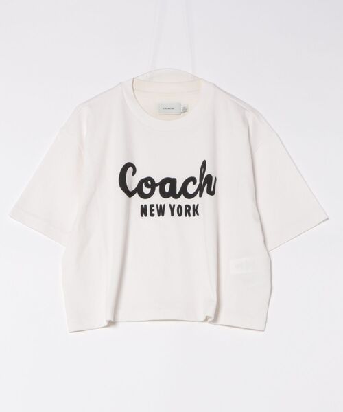 「COACH」 半袖Tシャツ MEDIUM ホワイト系その他 レディースの画像