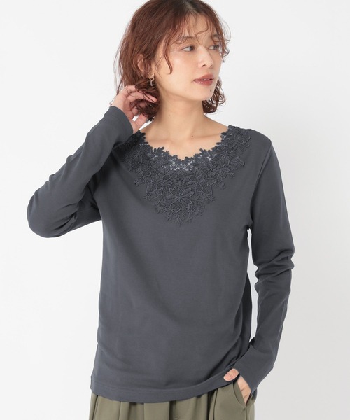 studio CLIP（スタディオクリップ） tシャツ 2WAYレースロングスリーブ