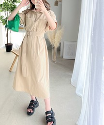 「Java」 半袖ワンピース X-LARGE ブラック レディースの画像2