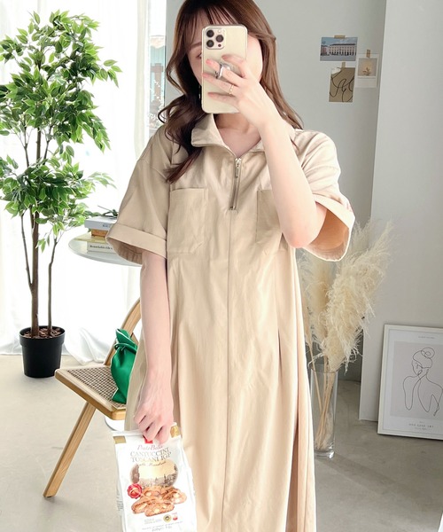 「Java」 半袖ワンピース X-LARGE ブラック レディースの画像6