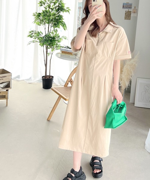 「Java」 半袖ワンピース X-LARGE ブラック レディースの画像8