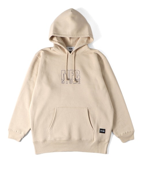 【極美品】MORABITO BLANC パーカー　フーディ　ベージュ　ロゴ MFC STORE パーカー MFC STORE OUTLINE LOGO HOODIE メンズ レディース