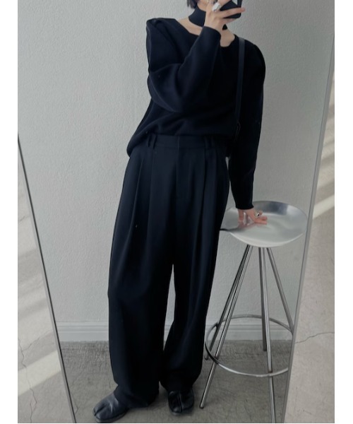 RIM.ARK スラックス パンツ Dobby stripe w tuck PT ドビー ストライプ