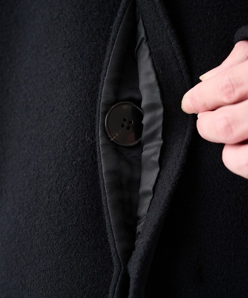 美品STUDIOUS/ステュディオスショートコート 黒 STUDIOUS（ステュディオス） ステンカラーコート コート 「STUDIOUS