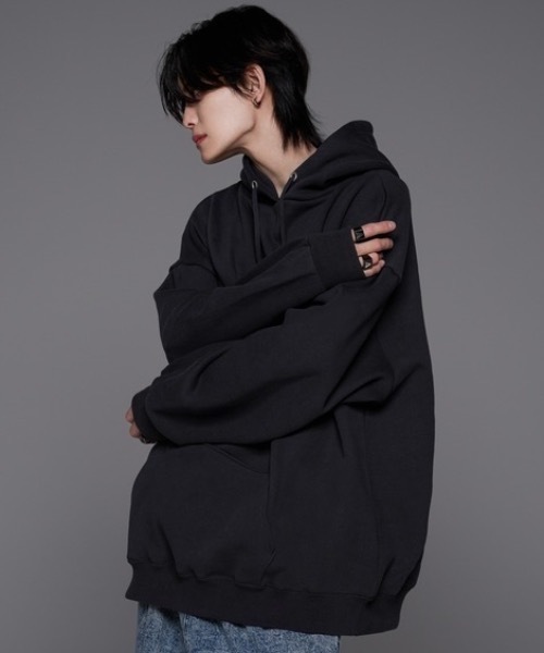 「ADRER」 プルオーバーパーカー X-LARGE ブラック メンズ_画像6