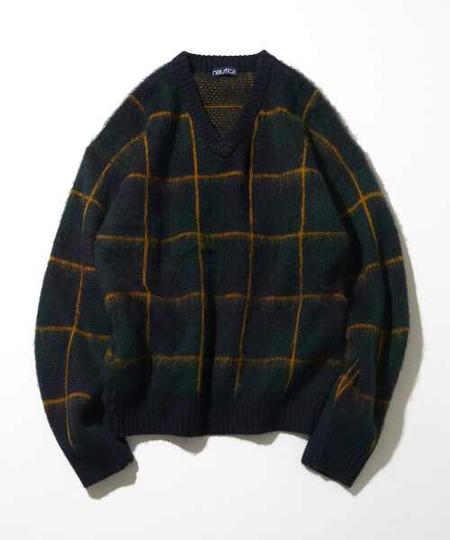 NAUTICA（ノーティカ） セーター ニット モヘア混 ウインドウ チェック