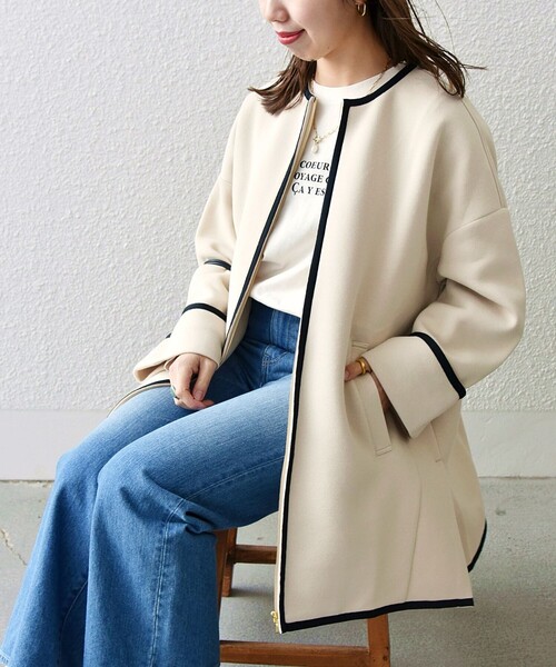 SHIPS any 「SHIPS any」 ノーカラーコート ONE SIZE ベージュ