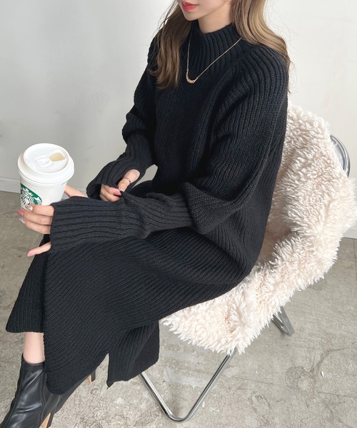 「Futier land」 ニットワンピース FREE ブルー レディース_画像4