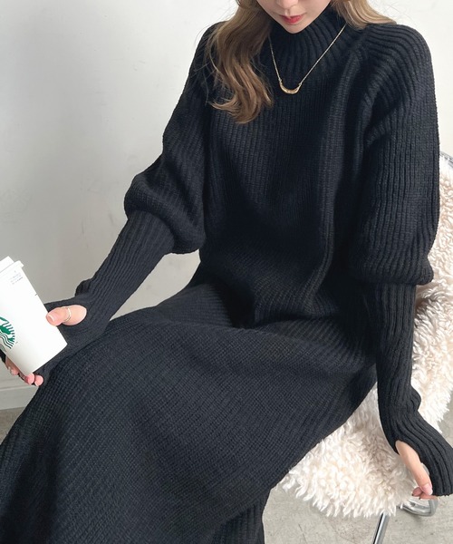 「Futier land」 ニットワンピース FREE ブルー レディース_画像6