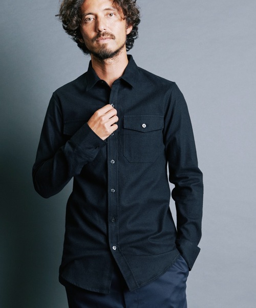 Magine メンズシャツ Magine（マージン） 長袖シャツ 44 ブラック メンズ : ZOZOTOWN Yahoo