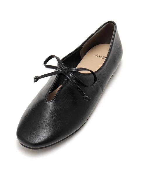 「SOROTTO」 バレエシューズ 22.5cm ブラック レディース_画像9