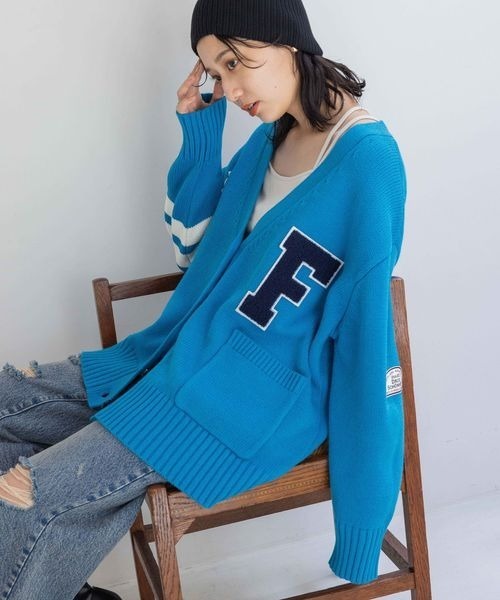 「LOWRYS FARM」 ニットカーディガン FREE ブラウン レディース_画像6