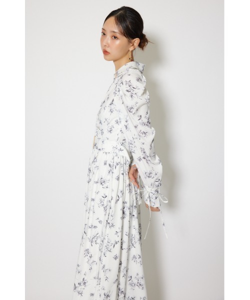 シャツワンピース カシュクールフレアシャツワンピース 春服の画像