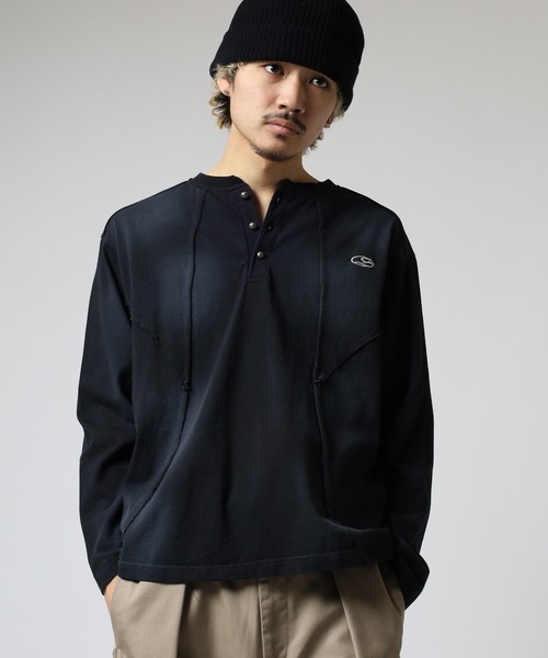 BIKE STAR（バイクスター） ヘンリーネック tシャツ RESHAM ウォッシュ