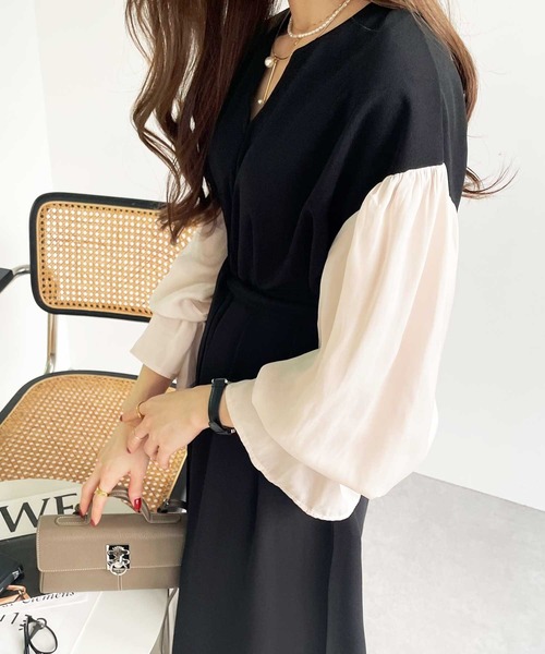 GeeRA（ジーラ） 長袖ワンピース X-LARGE ブラック レディース