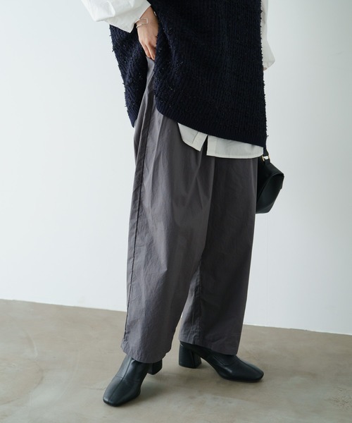 pual ce cin 「PUAL CE CIN」 イージーパンツ FREE チャコールグレー