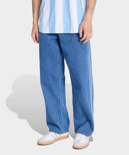 adidas（アディダス） ジーンズ FIREBIRD ADICOLOR ウォッシュ加工