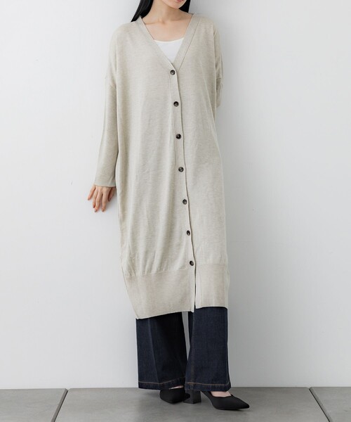 「CITY TOKYO」 ニットカーディガン FREE ダークグレー レディース_画像2