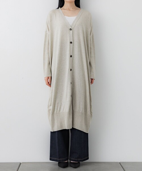 「CITY TOKYO」 ニットカーディガン FREE ダークグレー レディース_画像3