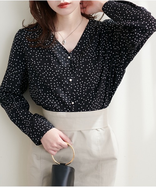 「natural couture」 長袖ブラウス FREE グレイッシュベージュ レディース_画像2