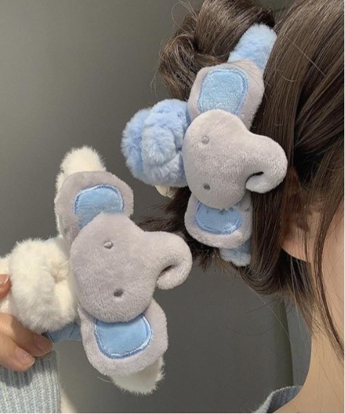 Jelly moo（ジェリームー） ヘアクリップ 「 」 ふわもこゾウさん ヘア
