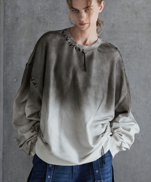 「SERACE」 スウェットカットソー L ブラック メンズ_画像2