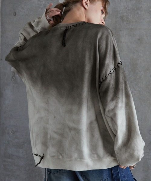 「SERACE」 スウェットカットソー L ブラック メンズ_画像5