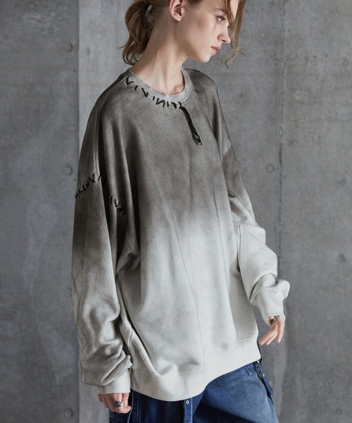 「SERACE」 スウェットカットソー L ブラック メンズ_画像6