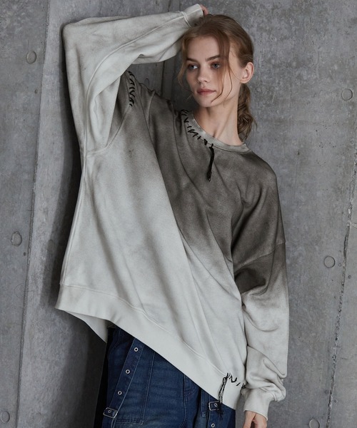 「SERACE」 スウェットカットソー L ブラック メンズ_画像8